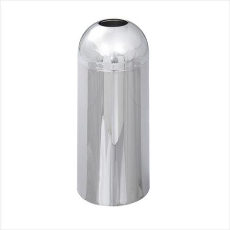 SAFCO Safco 9875 Reflections 15 Gallon Dome Receptacle with Open Top in Chrome 9875